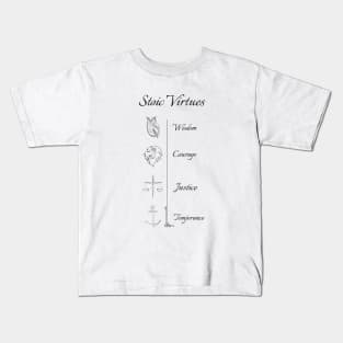 Stoic Virtues Kids T-Shirt